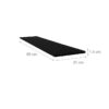 REPISA MELAPAK BASICA NEGRO LINEAL 90 cm X 50 cm X 19 mm - Imagen 3