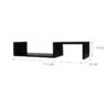 REPISA MELAPAK ZIG-ZAG NOGAL DECORATIVA 71.5 cm X 22 cm X 14 cm - Imagen 4