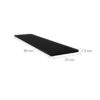 REPISA MELAPAK BASICA NEGRO LINEAL 90 cm X 20 cm X 15 mm - Imagen 3
