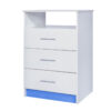 COMODA MELAPAK INFANTIL BLANCO 3 CAJONES 60 cm X 89 cm X 46 cm - Imagen 3