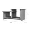 MESA DE CENTRO MELAPAK RIALTO OLIVO CLASICA 78 cm X 41 cm X 53 cm - Imagen 4