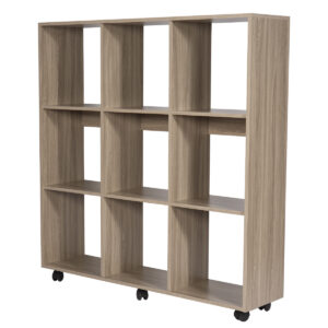 MUEBLE ESTANTE MELAPAK COSMOS OLIVO CON RUEDAS 120 cm X 126.5 cm X 30 cm