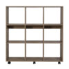 MUEBLE ESTANTE MELAPAK COSMOS OLIVO CON RUEDAS 120 cm X 126.5 cm X 30 cm - Imagen 2