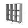 MUEBLE ESTANTE MELAPAK COSMOS OLIVO CON RUEDAS 120 cm X 126.5 cm X 30 cm - Imagen 5