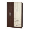 ROPERO MELAPAK TAMESIS PORTO CON MAPLE 4 PUERTAS 180 cm X 46.5 cm X 109.4 cm - Imagen 4