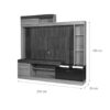 CENTRO DE ENTRETENIMIENTO MELAPAK GIRONA OLIVO CON WENGUE TV 60" 200 cm X 190 cm X 39 cm - Imagen 7