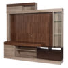 CENTRO DE ENTRETENIMIENTO MELAPAK GIRONA OLIVO CON WENGUE TV 60" 200 cm X 190 cm X 39 cm - Imagen 3