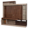 CENTRO DE ENTRETENIMIENTO MELAPAK GIRONA OLIVO CON WENGUE TV 60" 200 cm X 190 cm X 39 cm - Imagen 5