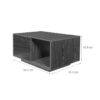 MESA DE CENTRO MELAPAK MURANO WENGUE CON PUERTA CORREDIZA 42 cm X 80 cm X 55 cm - Imagen 4
