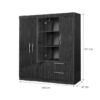 ROPERO MELAPAK JASMIN CEDRO 4 PUERTAS 160 cm X 140 cm X 46.5 cm - Imagen 5