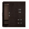 ROPERO MELAPAK JASMIN WENGUE 4 PUERTAS 160 cm X 140 cm X 46.5 cm - Imagen 4