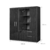 ROPERO MELAPAK JASMIN WENGUE 4 PUERTAS 160 cm X 140 cm X 46.5 cm - Imagen 6