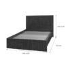CAMA MELAPAK TESINO BOX WENGUE 2 PLAZAS 70 cm X 140 cm X 0.03 cm - Imagen 7