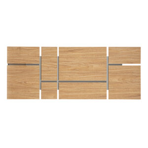 CABECERA TEALDI ROBLE FLOR MORADO CON GRIS 1.5 PLAZAS
