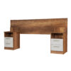 CABECERA C/ VELADOR CARAMELO  OAK CON BLANCO 1.5 PLAZAS - Imagen 2