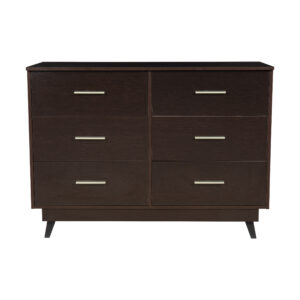 COMODA MELAPAK MAGNOLIA WENGUE 6 CAJONES 88.5 cm X 120 cm X 47 cm