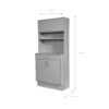 MUEBLE ALACENA MELAPAK ROMERO WENGUE 2 PUERTAS 175 cm X 80 cm X 41.5 cm - Imagen 5