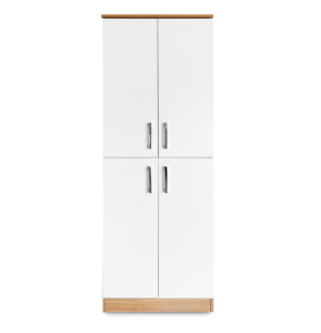 MUEBLE ALACENA REGALIZ ROBLE FLOR MORADO Y BLANCO 4 PUERTAS