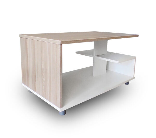 MESA DE CENTRO OLIVO CON BLANCO