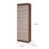 MUEBLE ALACENA PORTO CON OLIVO 2 PUERTAS 185 cm X 61 cm X 35.5 cm - Imagen 4