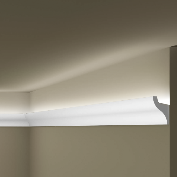 MOLDURA PISOPAK PARA TECHO P/LED 38MM X 60MM X 2.9ML - BLANCO