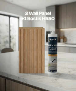 COMBO 2 PANEL DE MURO PISOPAK WPS PINO ONDAS 11MM 13X290CM + PEGAMENTO BOSTIK H550 X 290ML